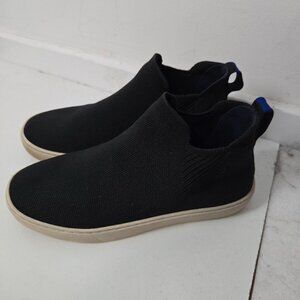 Rothy’s Women's Size 7 Chelsea Black Knit Upper Mid Top Slip-on Sneakers